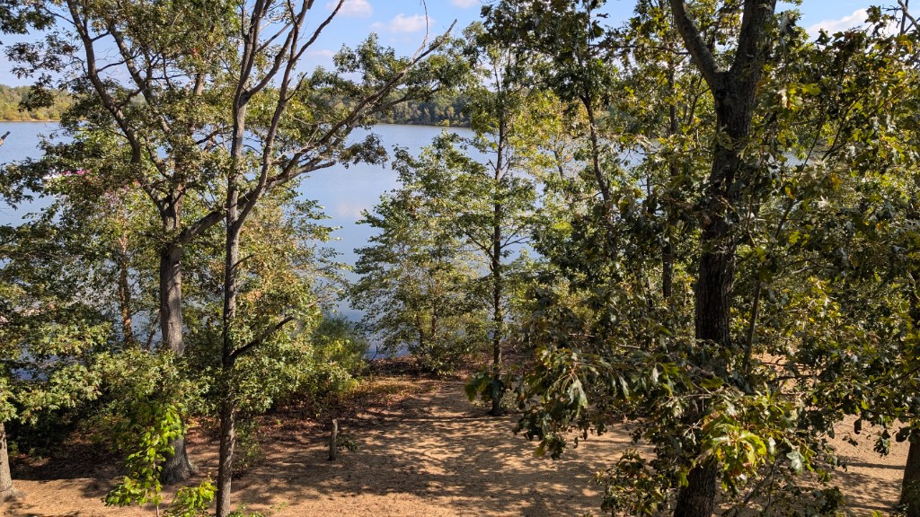View of Hempstead Lake State Park through the trees